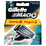 Ficha técnica e caractérísticas do produto Carga Gillette Mach 3 - 4 Unidades