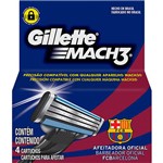 Ficha técnica e caractérísticas do produto Carga Gillette Mach3 Barcelona com 4 Unidades