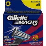 Ficha técnica e caractérísticas do produto Carga Gillette Mach3 Barcelona com 8 Unidades