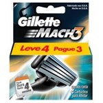 Ficha técnica e caractérísticas do produto Carga Gillette Mach 3 Leve 4 Pague 3 Unidades