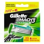 Ficha técnica e caractérísticas do produto Carga Gillette Mach3 Sensitive 6 Unidades
