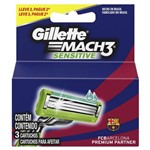 Ficha técnica e caractérísticas do produto Carga Gillette Mach3 Sensitive Barcelona 3 Unidades