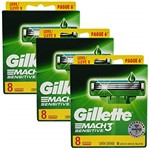 Ficha técnica e caractérísticas do produto Carga Gillette Mach3 Sensitive com 24 Cartuchos