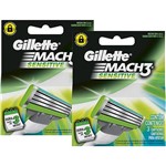 Ficha técnica e caractérísticas do produto Carga Gillette Mach3 Sensitive com 6 Unidades