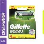 Ficha técnica e caractérísticas do produto Carga Gillette Mach3 Sensitive leve 4 pague 3