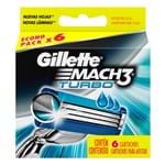 Ficha técnica e caractérísticas do produto Carga Gillette Mach3 Turbo 6 Unidades