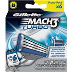 Ficha técnica e caractérísticas do produto Carga Gillette Mach3 Turbo com 6 Unidades