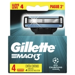 Ficha técnica e caractérísticas do produto Carga Gillette Mach 3 Uefa Leve 4 Pague 3