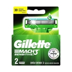Ficha técnica e caractérísticas do produto Carga Gillette para Aparelho de Barbear Sensitive Mach3 - 2un
