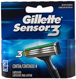 Ficha técnica e caractérísticas do produto Carga Gillette Sensor com 4 Unidades, Gillette