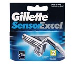 Ficha técnica e caractérísticas do produto Carga Gillette Sensor Excel com 2 Cartuchos