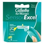 Ficha técnica e caractérísticas do produto Carga Gillette Sensor Excel Feminino C/3 Unidades
