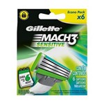 Ficha técnica e caractérísticas do produto Carga para Aparelho de Barbear Gillette Mach3 Sensitive - 6un.