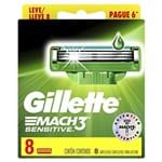 Ficha técnica e caractérísticas do produto Carga para Aparelho de Barbear Gillette Mach3 Sensitive Leve 8 Pague 6