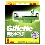 Ficha técnica e caractérísticas do produto Carga para Aparelho de Barbear Gillette Mach 3 Sensitive Leve 8 Pague 6