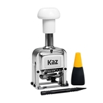 Ficha técnica e caractérísticas do produto Carimbo Numerador Automático Metal KAZ 6 Dígitos KZ0747