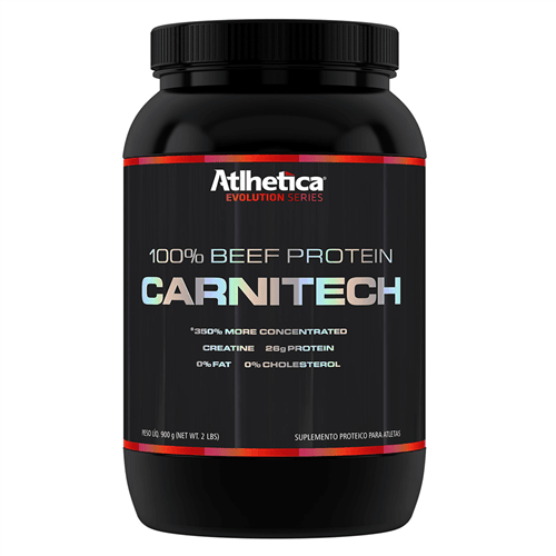 Ficha técnica e caractérísticas do produto Carnitech 100% Beef Protein 900 G - Sabor Morango - Atlhetic