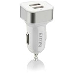 Ficha técnica e caractérísticas do produto Carregador Celular Veicular Adaptador USB C/02 ENT.12V BIV - Elgin