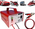 Ficha técnica e caractérísticas do produto Carregador de Bateria Carro Moto 12v 5Ah Ate 300 Amperes CF5