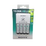 Ficha técnica e caractérísticas do produto Carregador de Pilhas Sony com 4 Pilhas Aa 3,5x - Branco
