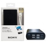 Ficha técnica e caractérísticas do produto Carregador Portátil Sony Cp-S20 20.000mAh 4 USB Preto