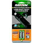 Ficha técnica e caractérísticas do produto Carregador Rayovac USB PS19-2B + 2 Pilhas AA