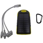 Ficha técnica e caractérísticas do produto Carregador Solar Universal Celular Bateria Portatil Tablet Power Bank Amarelo