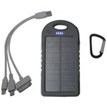 Ficha técnica e caractérísticas do produto Carregador Solar Universal Celular Bateria Portatil Tablet Power Bank Preto