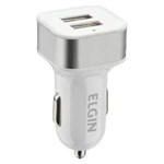 Ficha técnica e caractérísticas do produto Carregador USB Veicular Elgin 2 Saídas