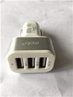 Ficha técnica e caractérísticas do produto Carregador Veicular 3 Portas USB - Mobplus
