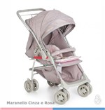 Ficha técnica e caractérísticas do produto Carrinho Bebê Maranello II Cinza Rosa Galzerano