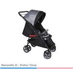 Ficha técnica e caractérísticas do produto Carrinho Bebê Maranello II Preto Cinza Galzerano