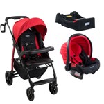 Ficha técnica e caractérísticas do produto Carrinho de Bebê Burigotto Módulo e Bebê Conforto com Base - Red