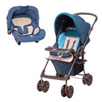 Ficha técnica e caractérísticas do produto Carrinho de Bebê Hercules Topázio Premium com Bebê Conforto - Náutico