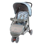 Ficha técnica e caractérísticas do produto Carrinho de Bebê Triciclo Encosto Reclinavel Junne Azul Baby Style