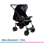 Ficha técnica e caractérísticas do produto Carrinho de Bebê Milano Rever II Preto - Galzerano