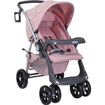 Ficha técnica e caractérísticas do produto Carrinho de Bebê Passeio Burigotto Euro 6 Ravenna Cinza/Rosa