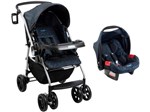 Carrinho de Bebê Passeio Burigotto Travel System - AT6 K Reclinável 4 Posições com Bebê Conforto
