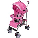Ficha técnica e caractérísticas do produto Carrinho de Bebê Passeio Prime Baby Umbrella Premium Rosa Listrado