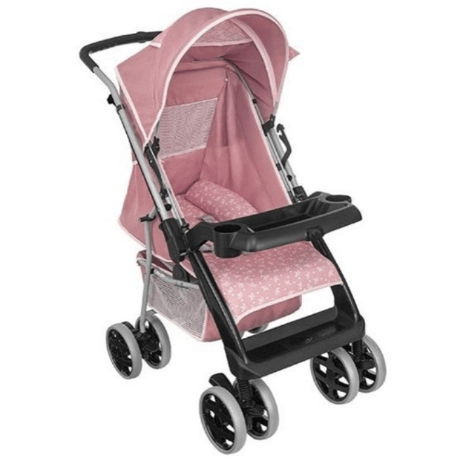 Ficha técnica e caractérísticas do produto Carrinho de Bebê Thor Rosa Coroa 15Kg Tutti Baby (Novo)