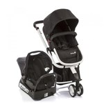 Ficha técnica e caractérísticas do produto Carrinho de Bebê Travel System Mobi Safety 1St Black White