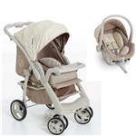 Ficha técnica e caractérísticas do produto Carrinho de Bebê TS Optimus Bege com Bebê Conforto II - Galzerano