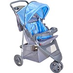 Carrinho 3 Rodas Compacto - Azul - Baby Sytle