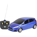 Ficha técnica e caractérísticas do produto Carro com Controle Remoto Fiesta Escala 1:24 Azul - CKS