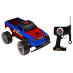 Ficha técnica e caractérísticas do produto Carro de Controle Remoto Candide Tracker Truck Marvel Homem Aranha com 7 Funções - Azul/Vermelho