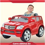 Ficha técnica e caractérísticas do produto Carro Elétrico Infantil Mercedes Benz Vermelha - Biemme