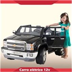 Ficha técnica e caractérísticas do produto Carro Elétrico Infantil Pickup Chevy Silverado 12V P/B - Biemme