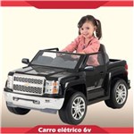 Ficha técnica e caractérísticas do produto Carro Elétrico Infantil Pickup Chevy Silverado 6V P/B - Biemme