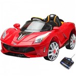 Ficha técnica e caractérísticas do produto Carro Eletrico Mini Ferrari Vermelha 12v com Controle Remoto Bel