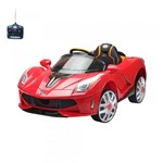 Ficha técnica e caractérísticas do produto Carro Infantil Eletrico Esporte Luxo 12V com Controle Remoto Vermelho - Bel Brink